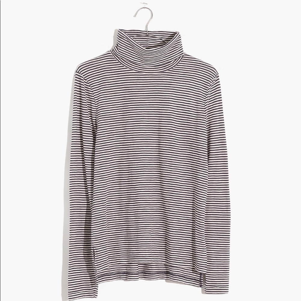 Madewell navy stripe turtleneck